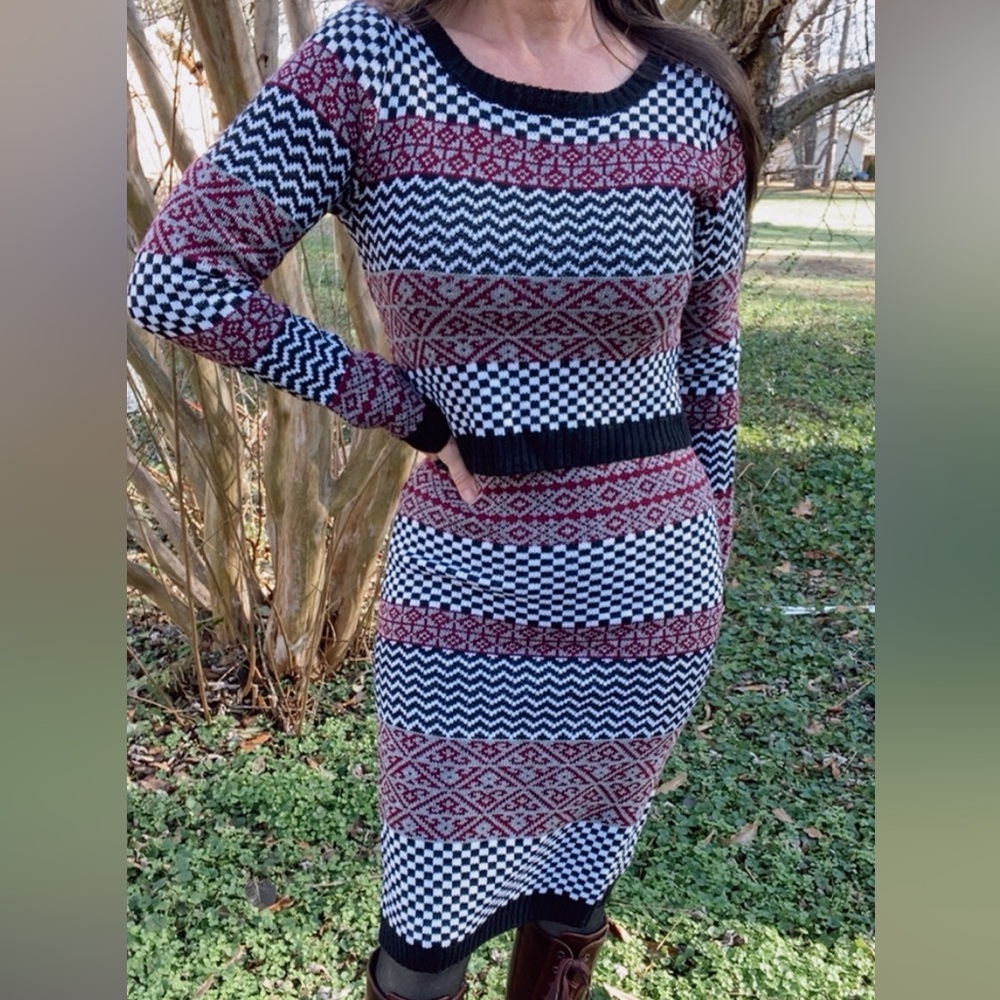 Vintage 90s sweater skirt set